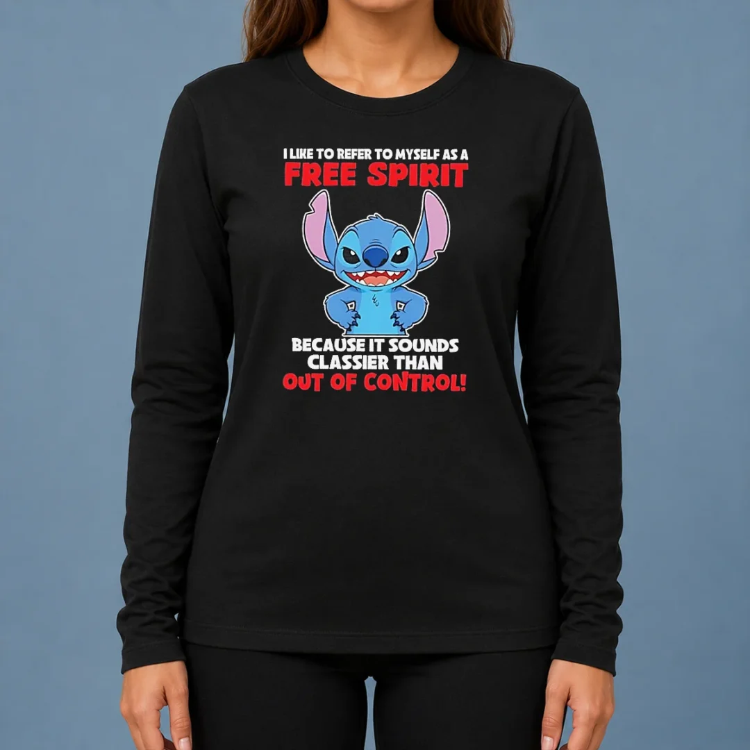 hot-stitch-i-like-to-refer-to-myself-as-a-free-spirit-because-it-sounds-classier-than-out-of-c-long-sleeve Hot Stitch I Like To Refer To Myself As A Free Spirit Because It Sounds Classier Than Out Of C Long Sleeve Shirt
