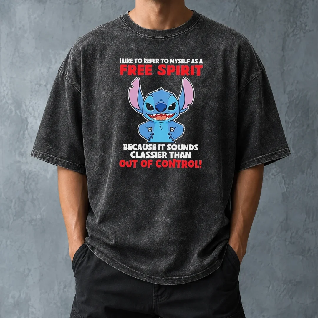 hot-stitch-i-like-to-refer-to-myself-as-a-free-spirit-because-it-sounds-classier-than-out-of-c-washed-t-shirt Hot Stitch I Like To Refer To Myself As A Free Spirit Because It Sounds Classier Than Out Of C printed on a soft washed t shirt