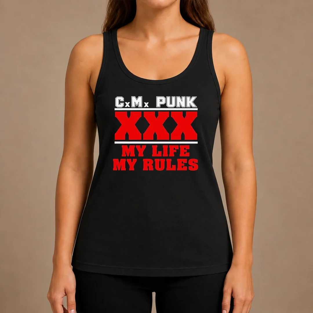 hot-straight-edge-hardcore-cm-punk-xxx-my-life-my-rules-tank-top Hot Straight Edge Hardcore CM Punk XXX My Life My Rules Tank Top
