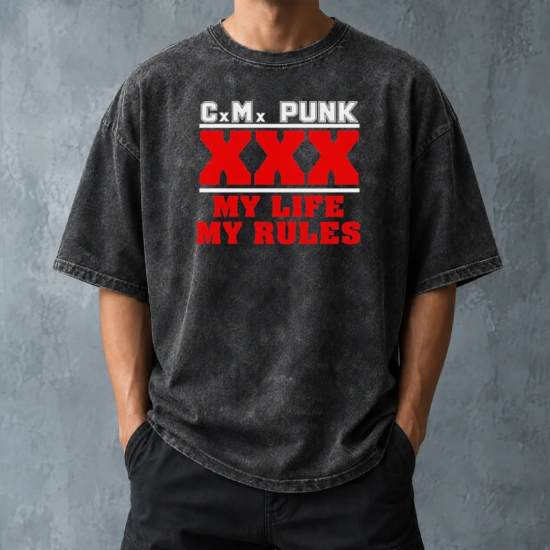 hot-straight-edge-hardcore-cm-punk-xxx-my-life-my-rules-washed-t-shirt-washed-tshirt Hot Straight Edge Hardcore CM Punk XXX My Life My Rules Washed T-Shirt