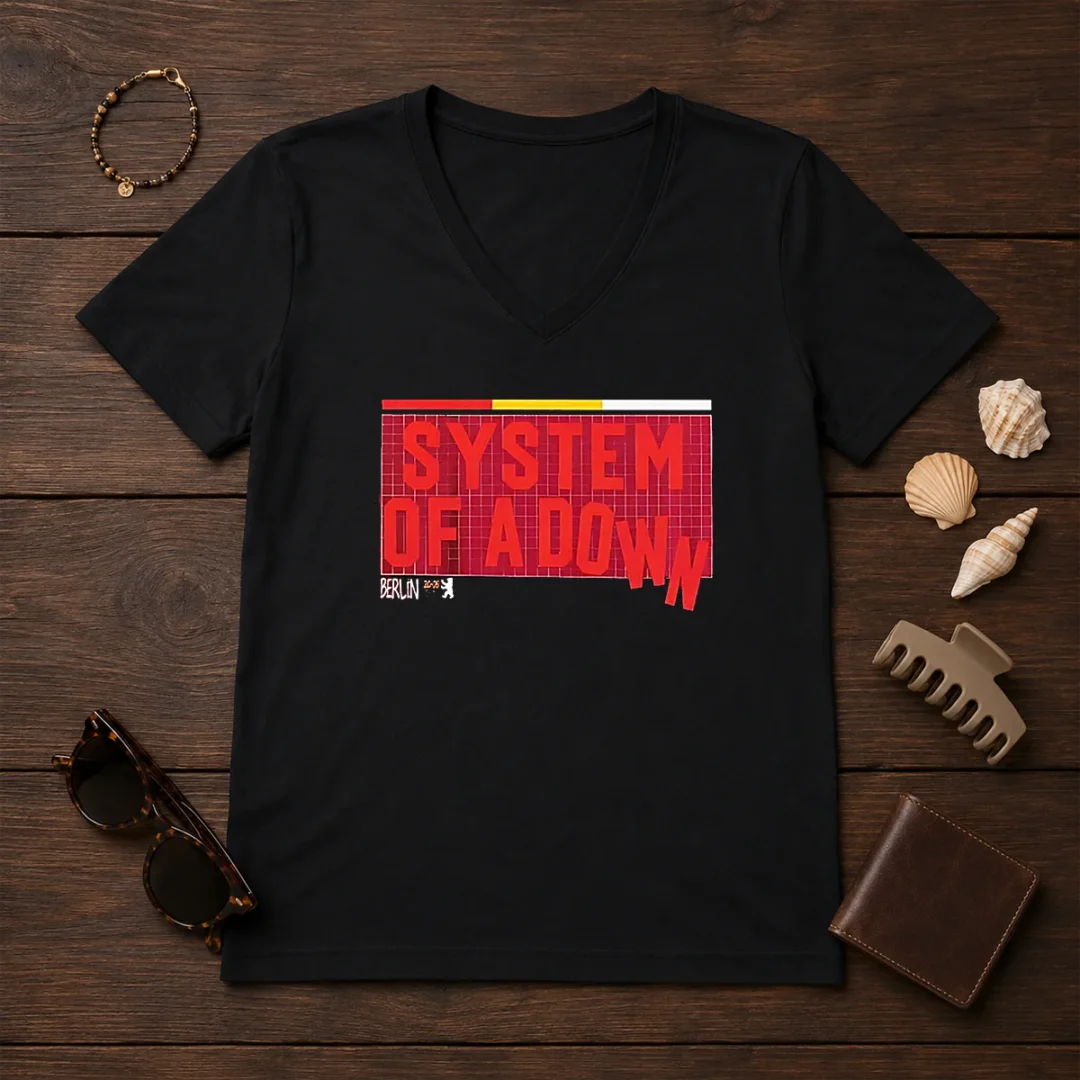 hot-system-of-a-down-berlin-germany-olympiastadion-on-july-8-2026-down-text-v-neck-shirt Hot System Of A Down Berlin Germany Olympiastadion On July 8 2026 Down Text V-Neck Shirt