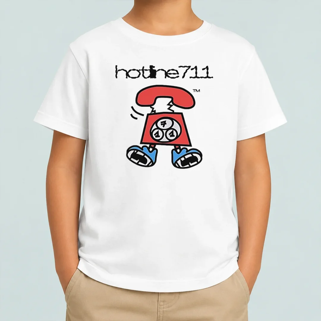 hot-telephone-cartoon-hotline711-kids-t-shirt Hot Telephone Cartoon Hotline711 Kids T-Shirt
