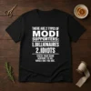 Hot There Are 2 Types Of Modi Supporters Billionaires Or Idiots Check Your Bank graphic t shirt in black