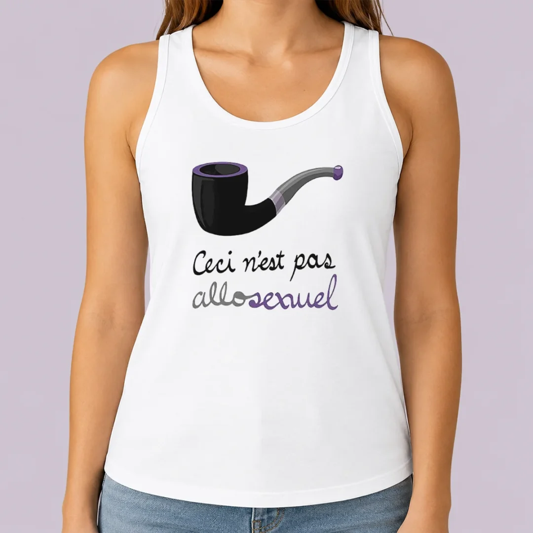 hot-top-asexual-pride-rene-magritte-ceci-n-est-pas-allosexuel-tank-top Hot Top Asexual Pride Rene Magritte Ceci N Est Pas Allosexuel Tank Top