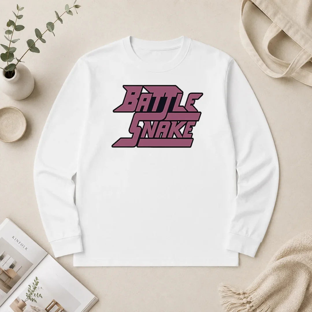 Hot Top Battle Snake Logo Text Long Sleeve Shirt Hot Top Battle Snake Logo Text Long Sleeve Shirt