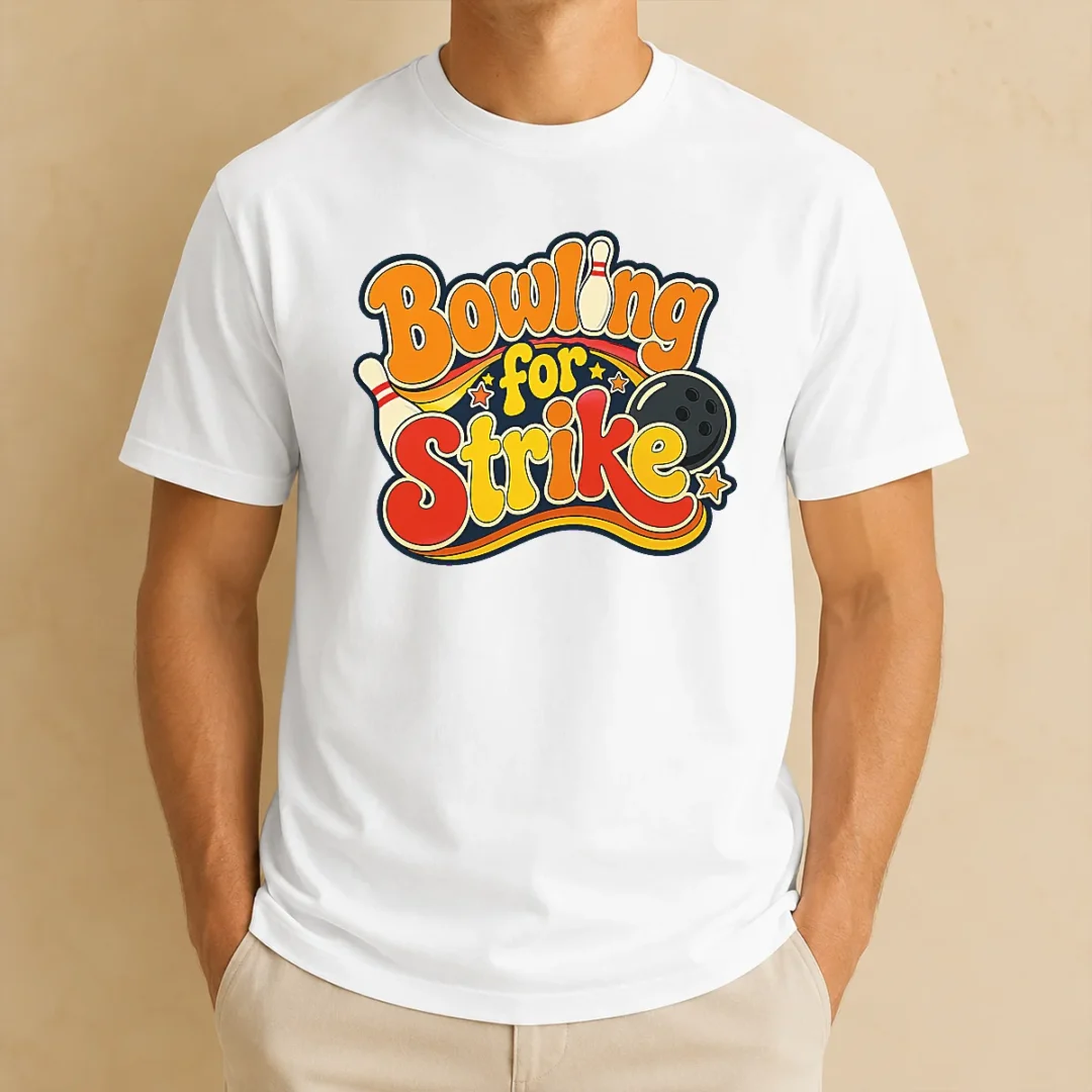 hot-top-bowling-for-strike-groovy-retro-t-shirt Hot Top Bowling For Strike Groovy Retro