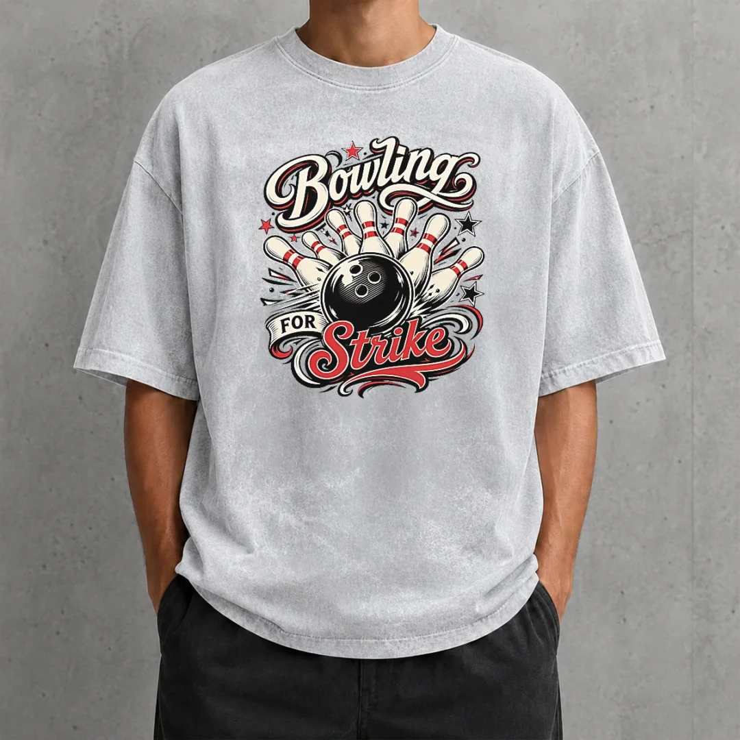 hot-top-bowling-for-strike-tattoo-washed-t-shirt Hot Top Bowling For Strike Tattoo Washed T-Shirt