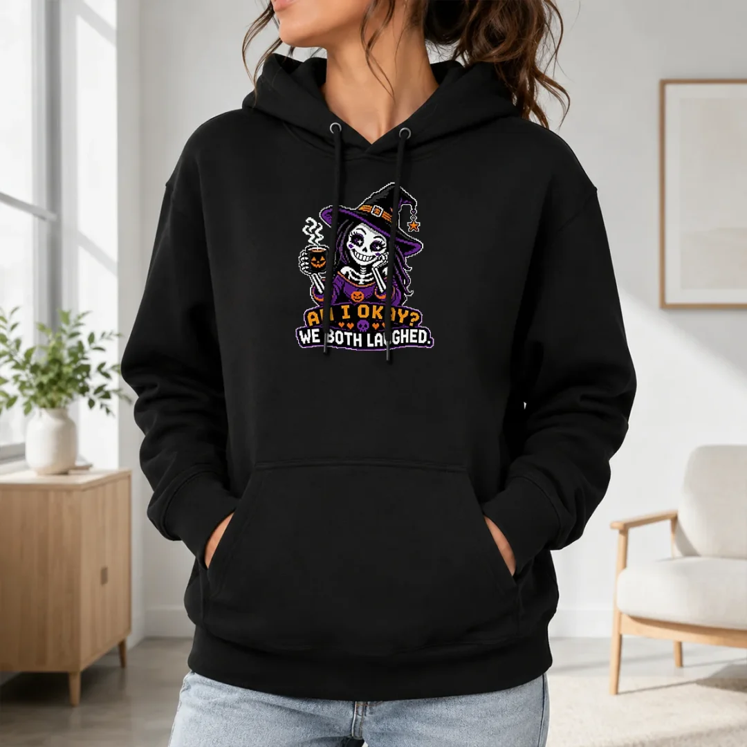 Hot Top Halloween Coffee Skeleton Girl Pixel Hoodie Hot Top Halloween Coffee Skeleton Girl Pixel Hoodie