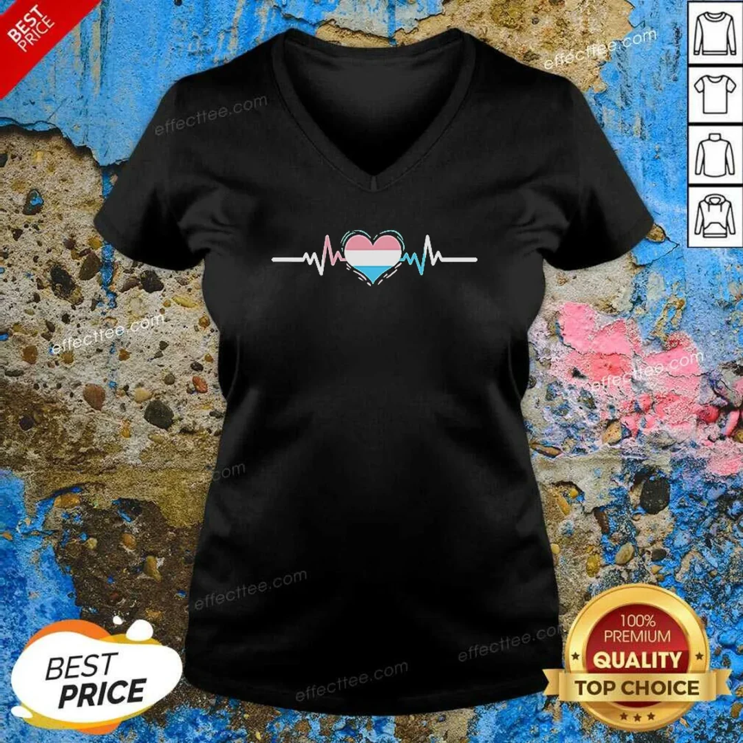 hot-transgender-pride-flag-heart-heartbeat-line-v-neck-shirt-v-neck-optimized Hot Transgender Pride Flag Heart Heartbeat Line V-Neck Shirt