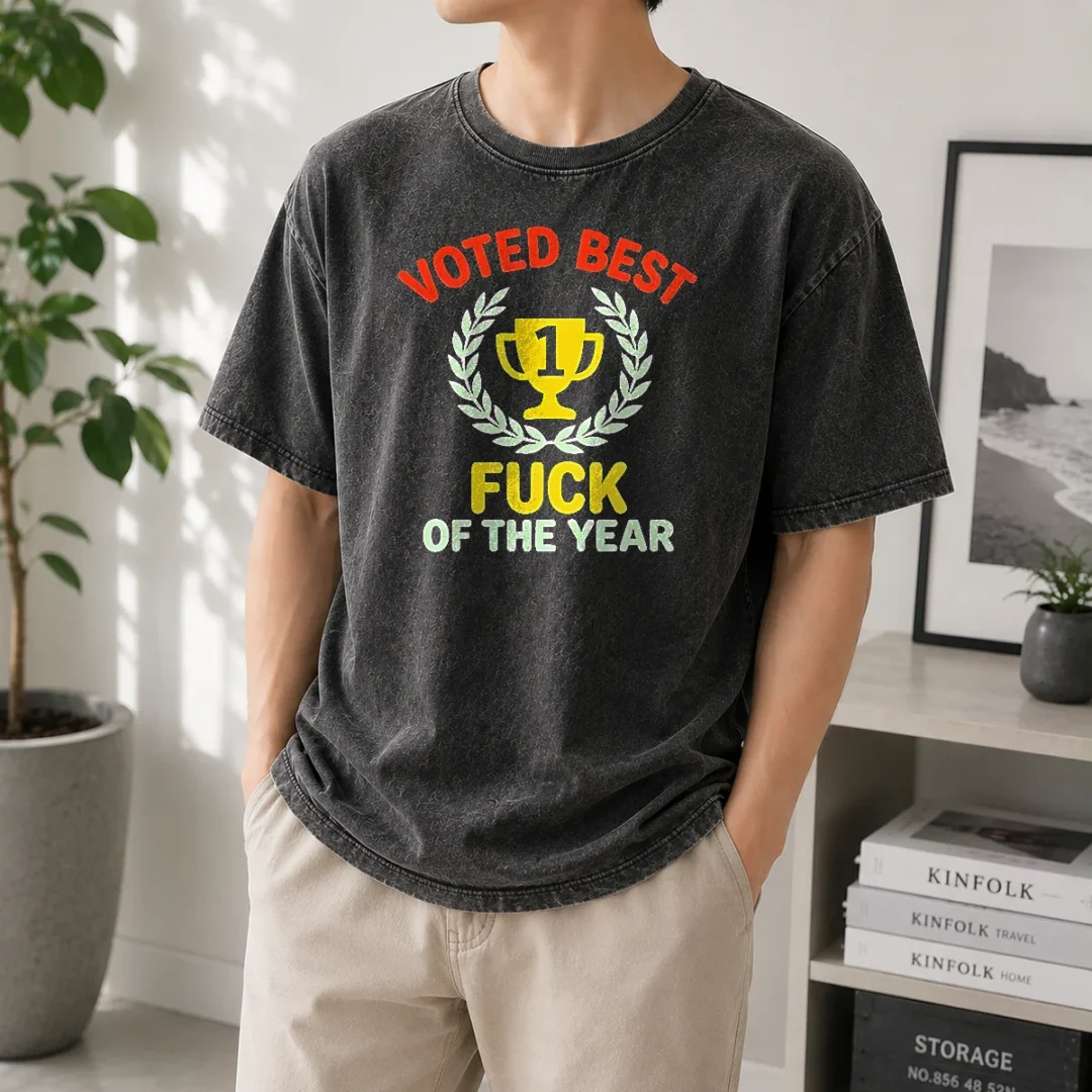 hot-voted-best-fuck-of-the-year-trophy-award-washed-t-shirt Hot Voted Best Fuck Of The Year Trophy Award washed t shirt in soft fabric with vintage look