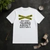Hot Warning May Start Talking About World War II t shirt in black, classic crew neck style, front view