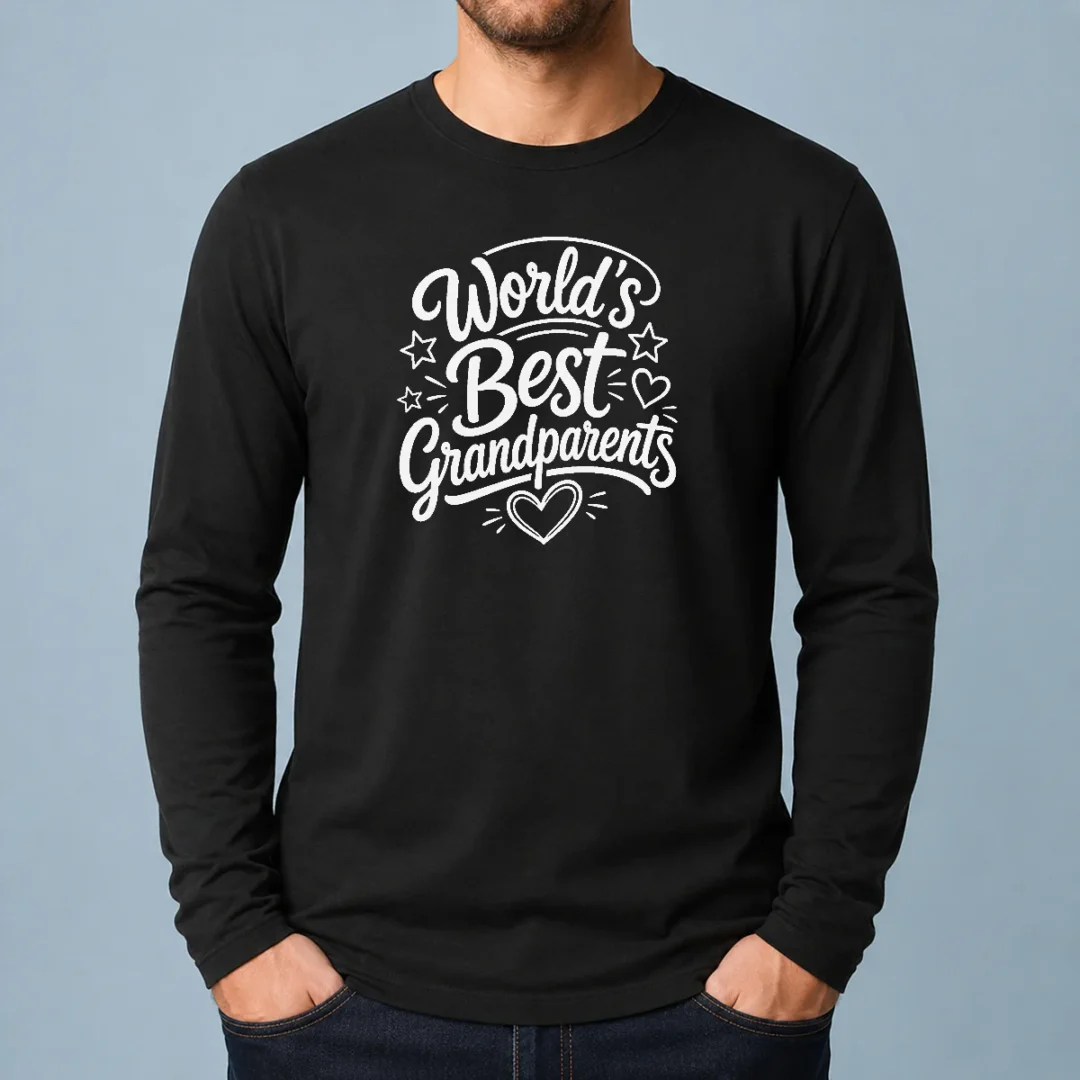 hot-worlds-best-grandparents-day-line-art-long-sleeve-shirt Hot Worlds Best Grandparents Day Line Art Long Sleeve Shirt