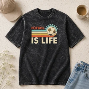 Official Futbol Is Life Football Vintage Washed T-Shirt