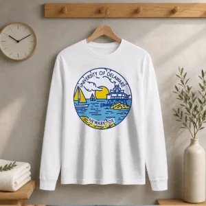 Good University Of Delaware Newark DE Coastal Emblem Long Sleeve Shirt