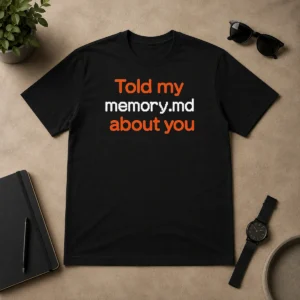 Premium Good Told My Memory Md About You t shirt in classic fit with bold text design on front