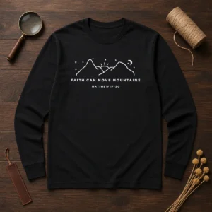Pretty Faith Can Move Mountains Matthew 17 20 Mountain Long Sleeve Shirt