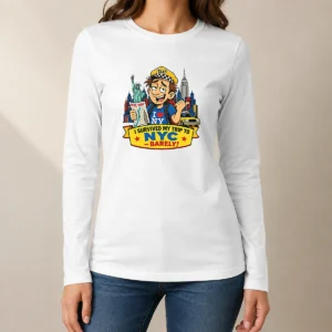 Nice Official NYC Trip Survivor Vector Slogan Long Sleeve Shirt