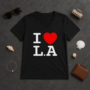 Official I Love LA Basic V-Neck Shirt