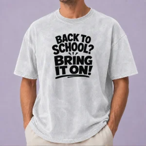 Top Funny Back To School Silhouette With Sassy Confidence Washed T-Shirt