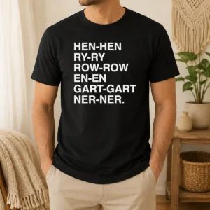 Hot Good Henry Gardener Stutter Text Typography t shirt in classic fit with bold text design