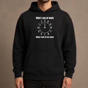 Funny Pretty What I See At Work When I Look At The Clock Fuck This Shit Hoodie