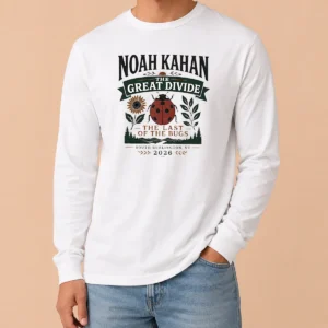 Hot Noah Kahan The Great Divide The Last Of The Bugs South Burlington 2026 Long Sleeve Shirt