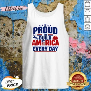 Premium Labour Day Proud American Worker Typography Tank Top