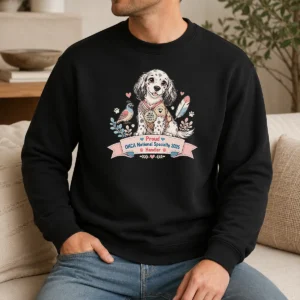 Top OHCA National Specialty 2026 Kawaii Hunting Dog Pride Sweater