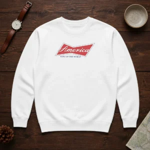 Original America King Of The World Patriotic USA Sweater