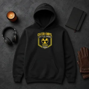 Original Chernobyl Safety Team 1986 Front And Back Printed Geek Hoodie
