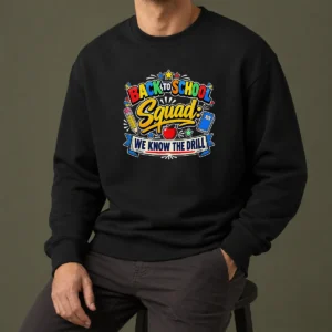 Top Hot Cute Cartoon Back To School Squad Student Sweater