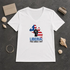 Original Liberia Free Since 1847 V-Neck Shirt