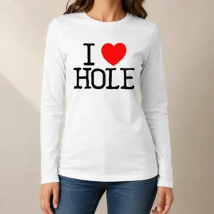 Nice Official I Love Hole Band Logo Alternative Rock Grunge Long Sleeve Shirt