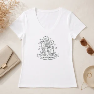 Awesome Top Grandparents Day Line Art Forever Hero V-Neck Shirt