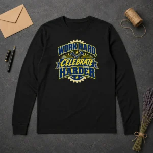 Good Labour Day Work Hard Celebrate Harder Vector Long Sleeve Shirt