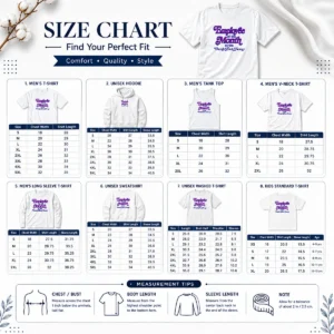 Size chart for Pretty Employee Of The Month At The Dumb Bitch Factory with measurements in inches and cm