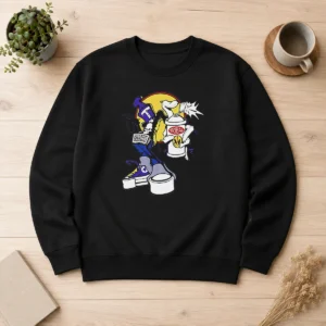 Original Tribal Zodak Graffiti Artist Streetwear Graphic Sweater in black with vibrant street art design on front