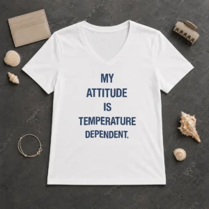 Good Awesome My Attitude Is Temperature Dependent V-Neck Shirt