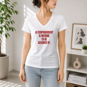 Pretty AI Companionship Is Nothing To Be Ashamed Of V-Neck Shirt