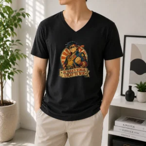 Hot Takas World Vintage Anime Characters Passion V-Neck Shirt