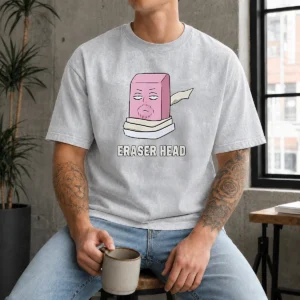 Good Eraser Head My Hero Academia Character Shota Aizawa Washed T Shirt in soft, faded fabric with crew neck and short sleeves