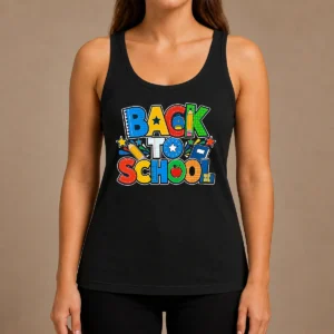 Pretty Exciting Back To School Silhouette For Students Tank Top