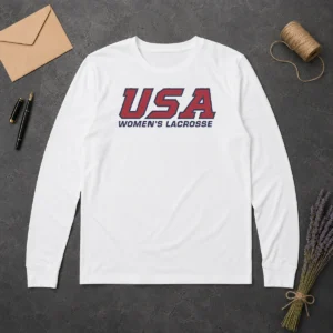 Premium USA Women'S Lacrosse Long Sleeve Shirt