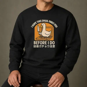 Original I Hope This Email Finds You Before I Do Duck Sweater