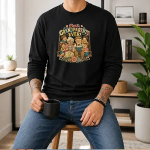 Awesome Best Grandparents Ever Vintage Long Sleeve Shirt