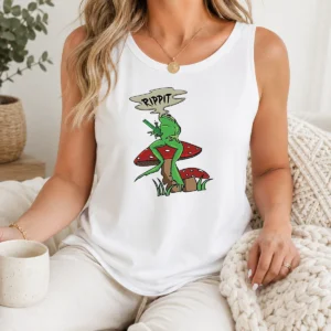Official Frog Holding Gun Rippit Tank Top