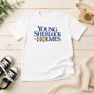 Funny Young Sherlock Holmes Movie Logo 1985 Film Kids T-Shirt