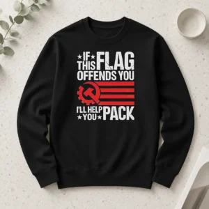 Hot If This Flag Offends You I'Ll Help You Pack Flag Mashup Long Sleeve Shirt featuring bold graphic print on comfortable fabric