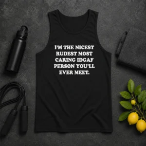 Pretty I'M The Nicest Rudest Most Caring IDGAF Person You'Ll Ever Meet Tank Top