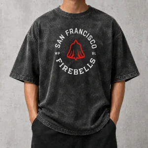 Good San Francisco Firebells WP BL Badge Washed T-Shirt